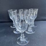 6 baccarat port glasses – art nouveau