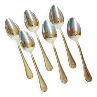 6 cuillères à soupe en métal argenté Liberty motif coquille 2106252
