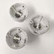 Set of 3 white porcelain sconces