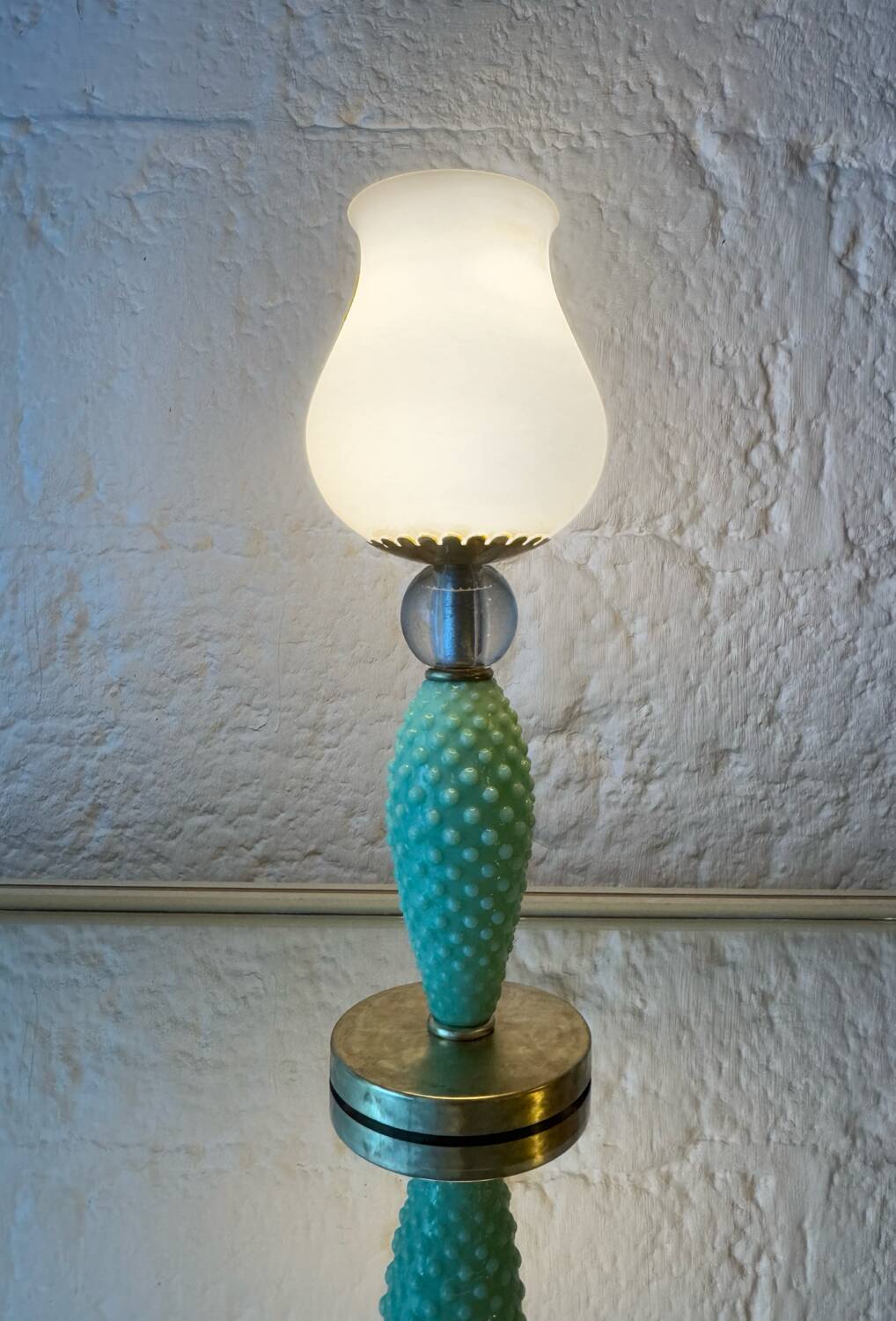 Lampe en opaline MD, années 60