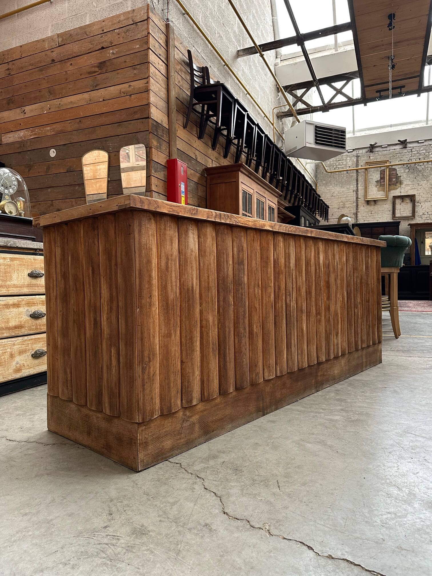 Art Deco counter in solid oak