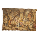 Französischer Wandteppich Gobelin Tapestry "Jolly Men" "D'apres Rembrandt"