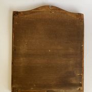 Miroir glace ancienne, bois chapeau de gendarme