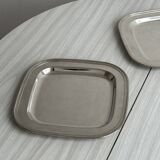 Shiny metal rectangular tray