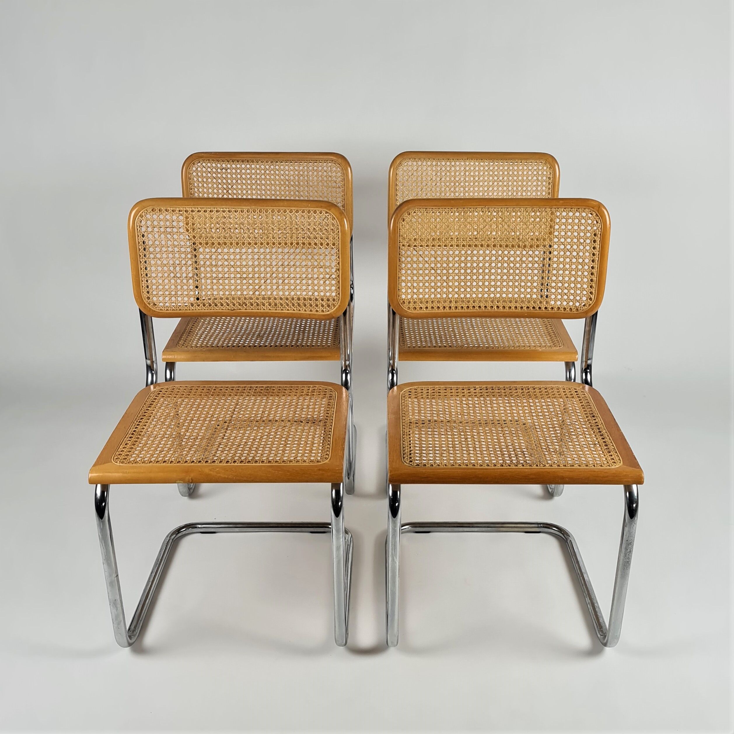 4 dining chairs by Marcel Breuer, italy, 1970