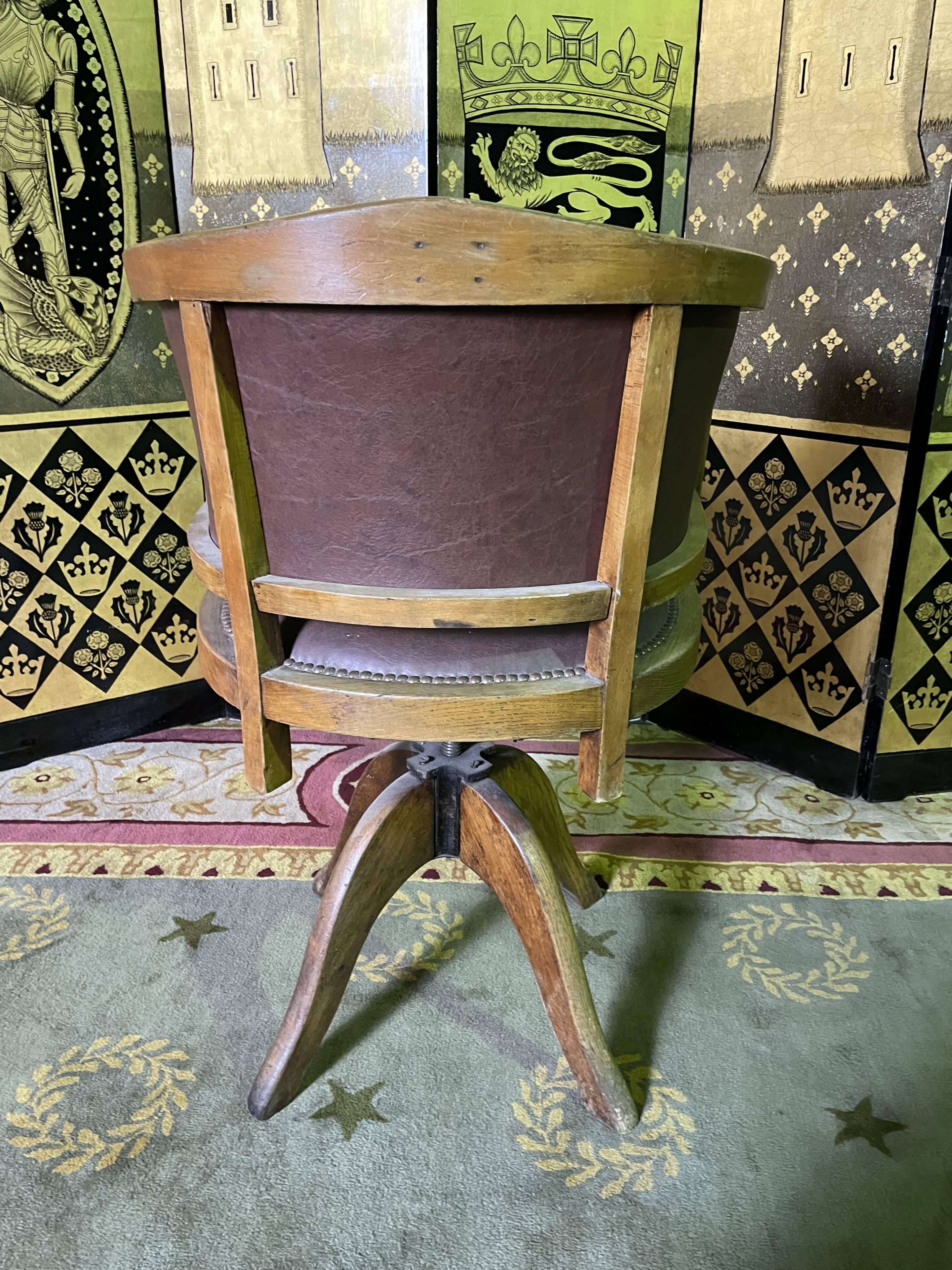 Swivel office chair Art Deco era