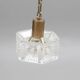 Ceiling light by Carl Fagerlund for Orrefors, brass and moulded glass, Sweden 1960.