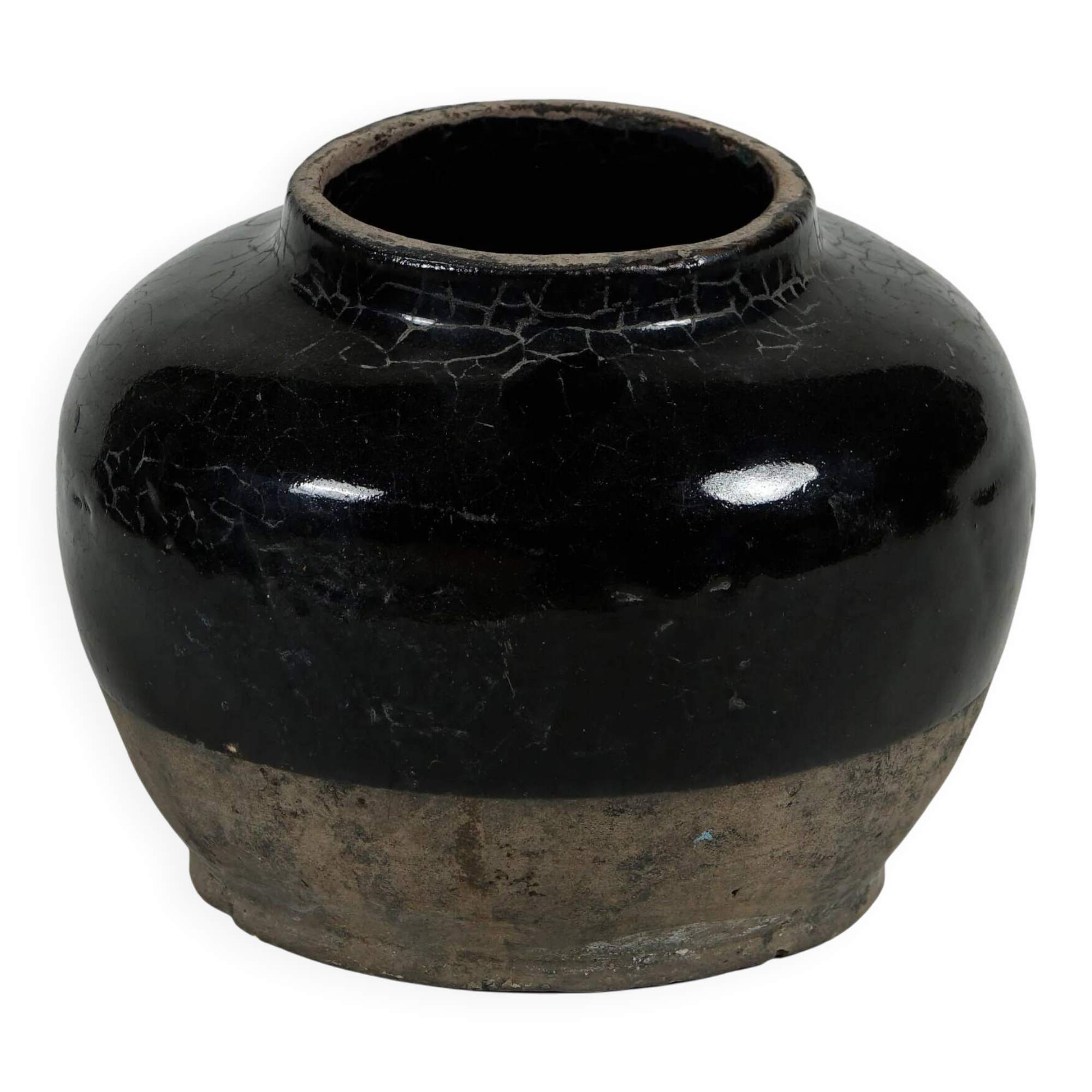 Hú - Pot à confit chinois émaillé noir n°5