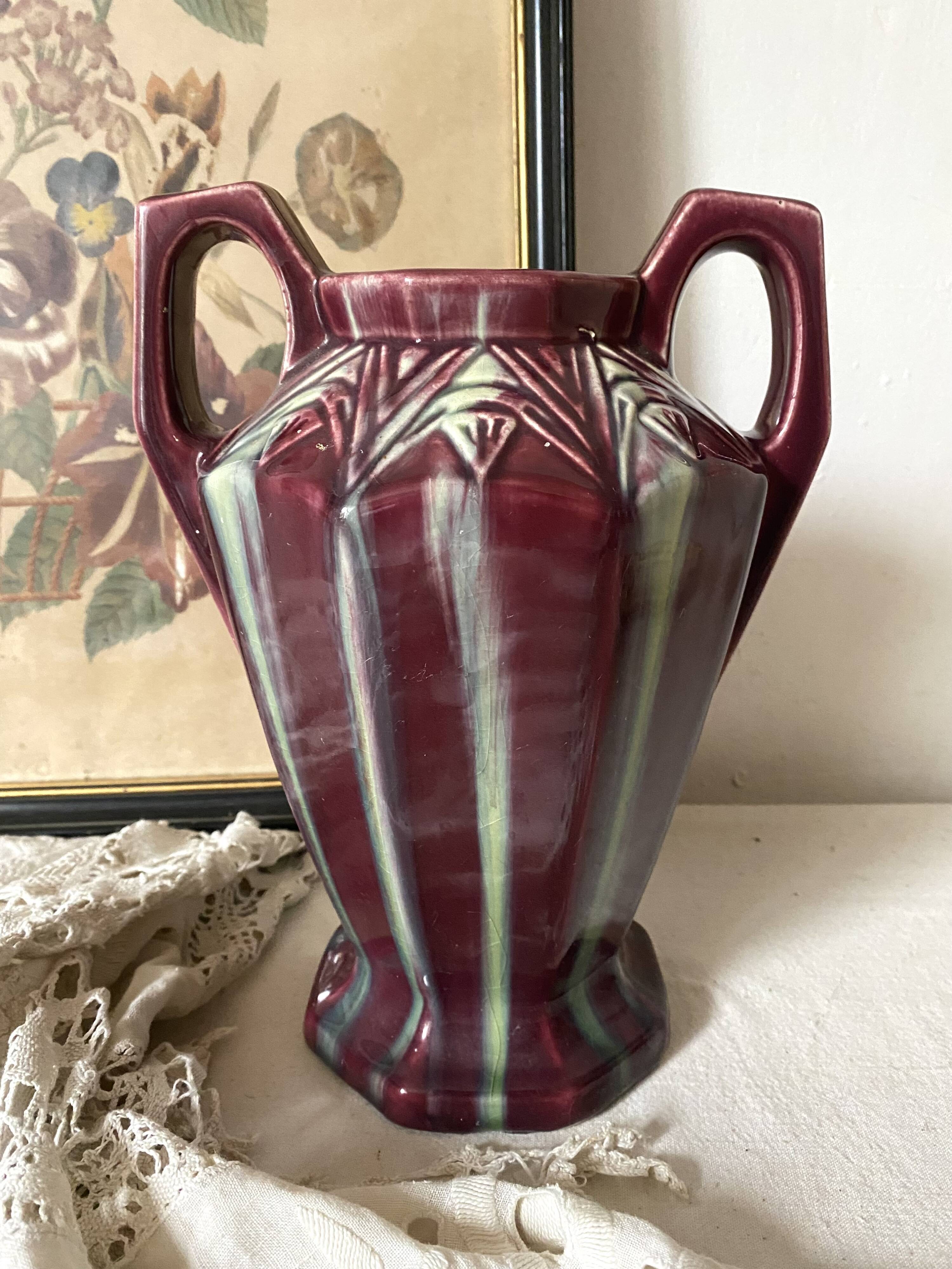 Amphora vase from the pottery of Vierzon by Louis Gueule.