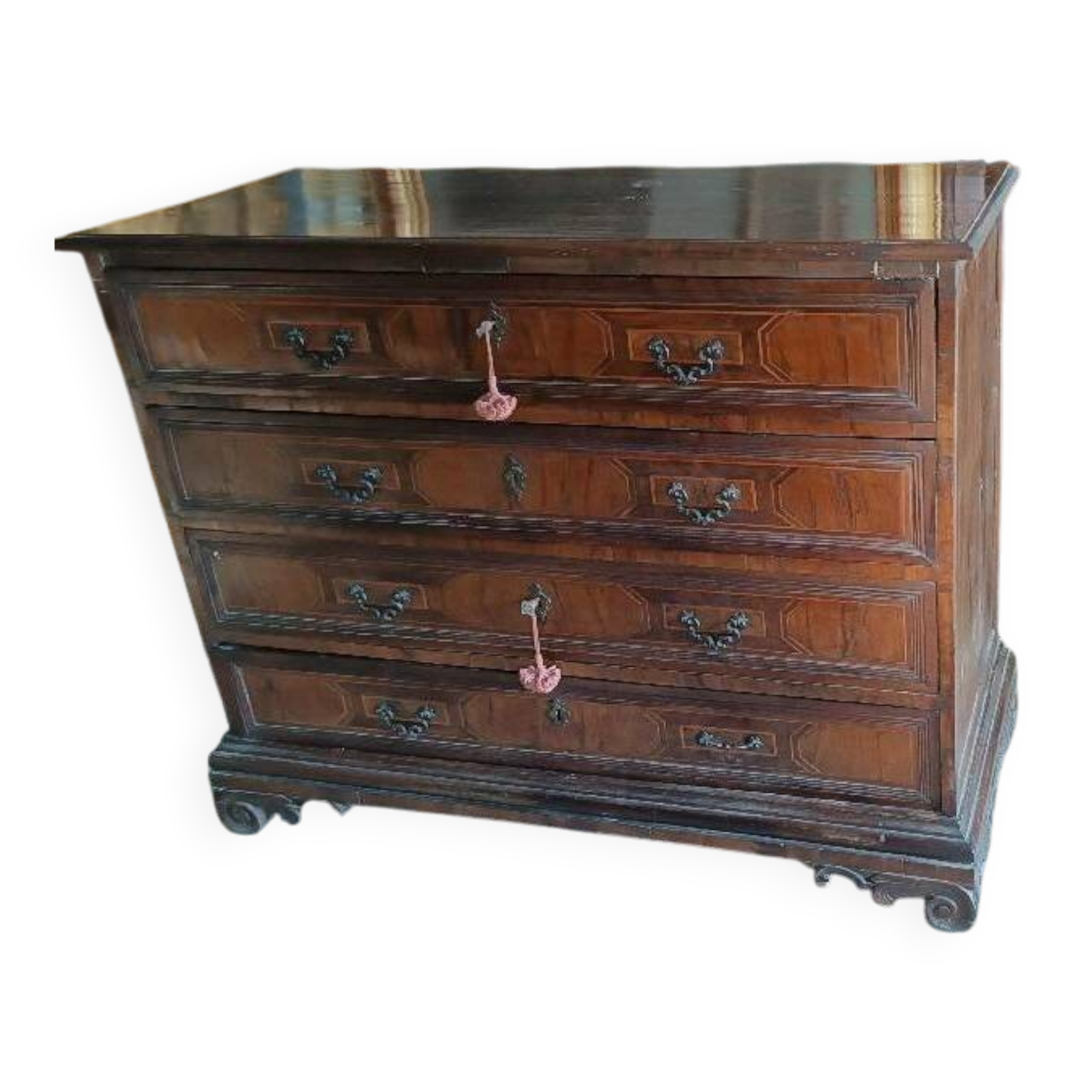 Antique inlaid commode - Italy, 17th century