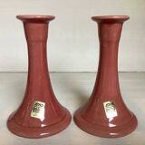 Pair of Scandinavian Asbo Stentøj Køge candlesticks