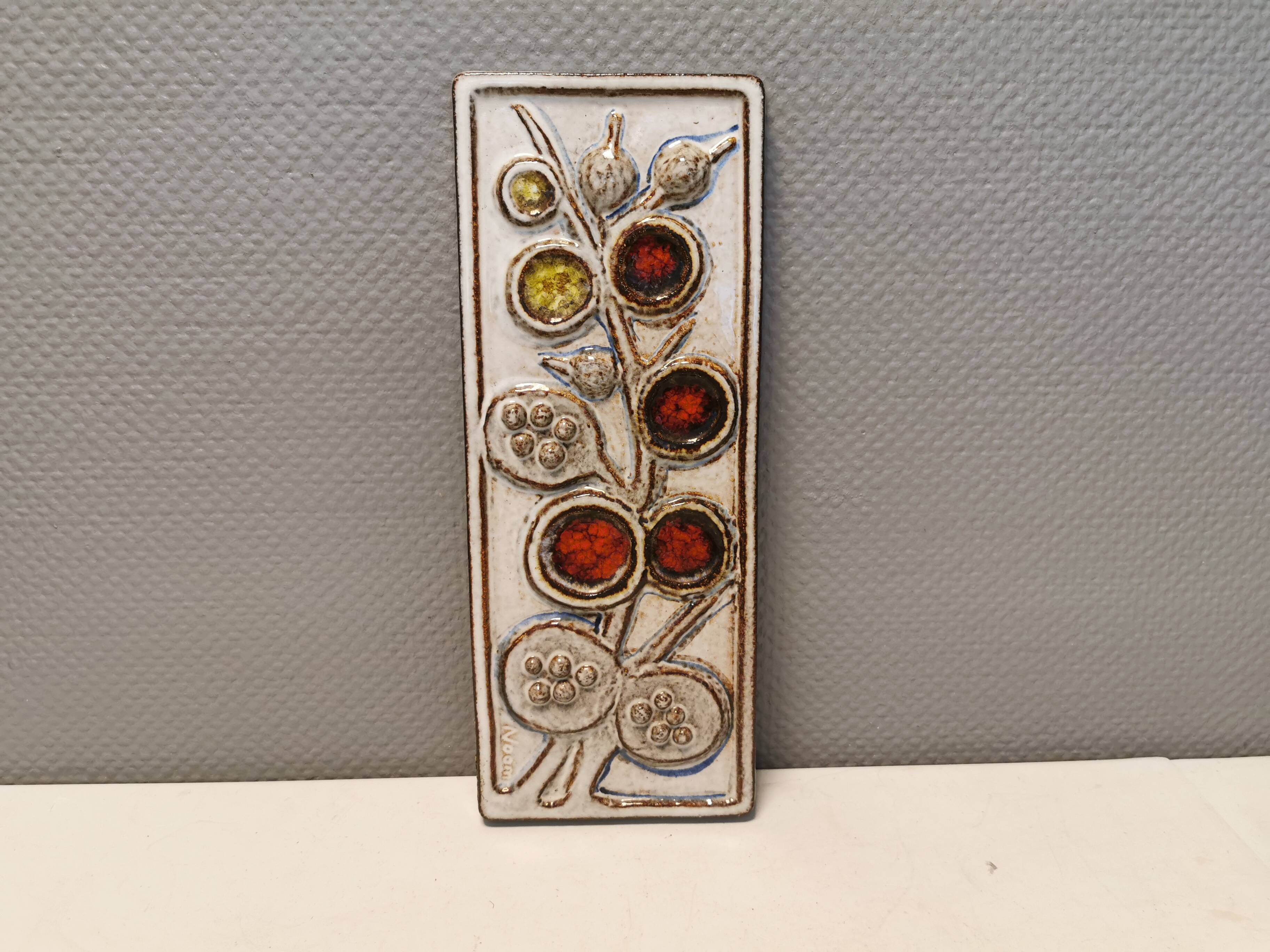 wall relief designed by Noomi Backhausen for Danish Søholm ceramics 1960-70s.