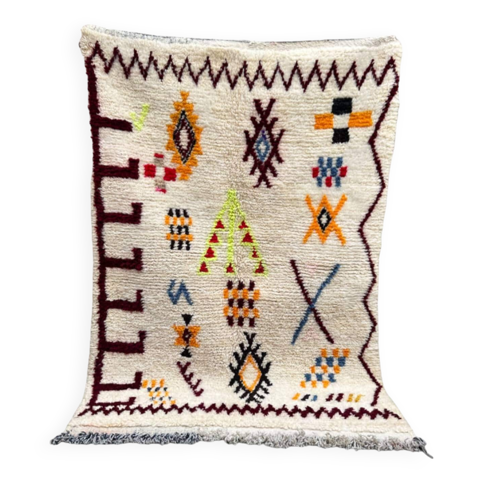 Moroccan Berber Rug - Moroccan Wool Rug - New Azilal Rug - Beni ourain Style