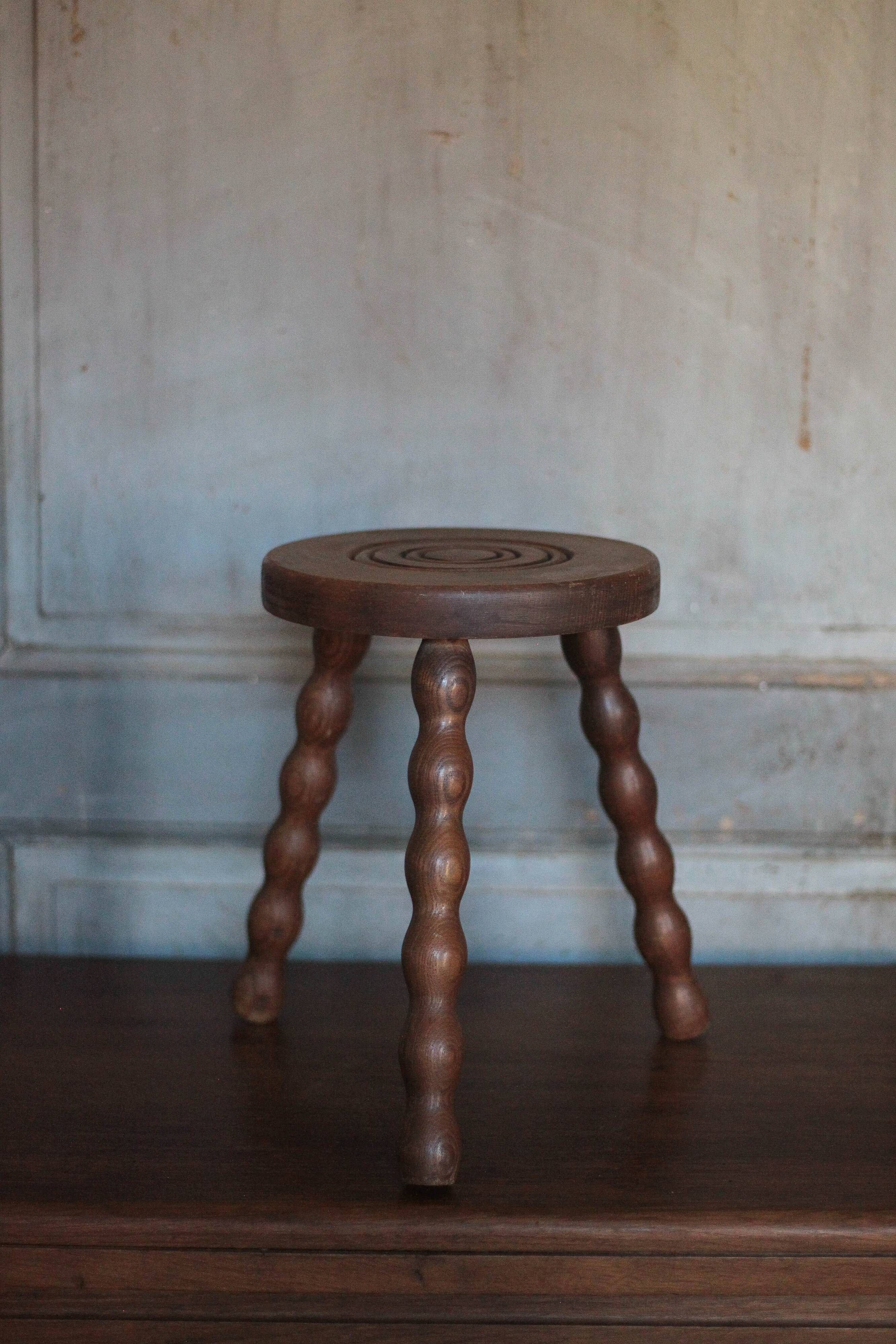 Vintage stool, tripod stool, occasional stool, wooden plant stand