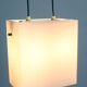 Cubic hanging lamp in opaline, 1960s