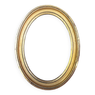 Cadre ovale doré