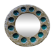 Round ceramic mirror signed IFO Denmark circa 1960