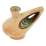 Sculptural studio ceramic Art vase by Ceramist Nikos Dazelidis, Greece 1960s