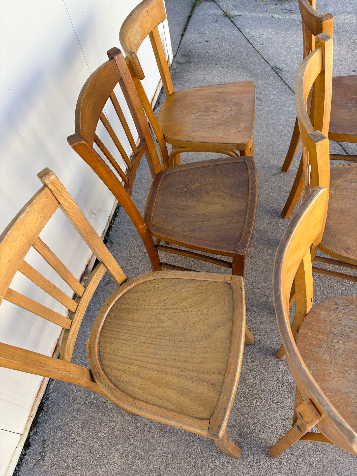 Set of 6 vintage bistro chairs