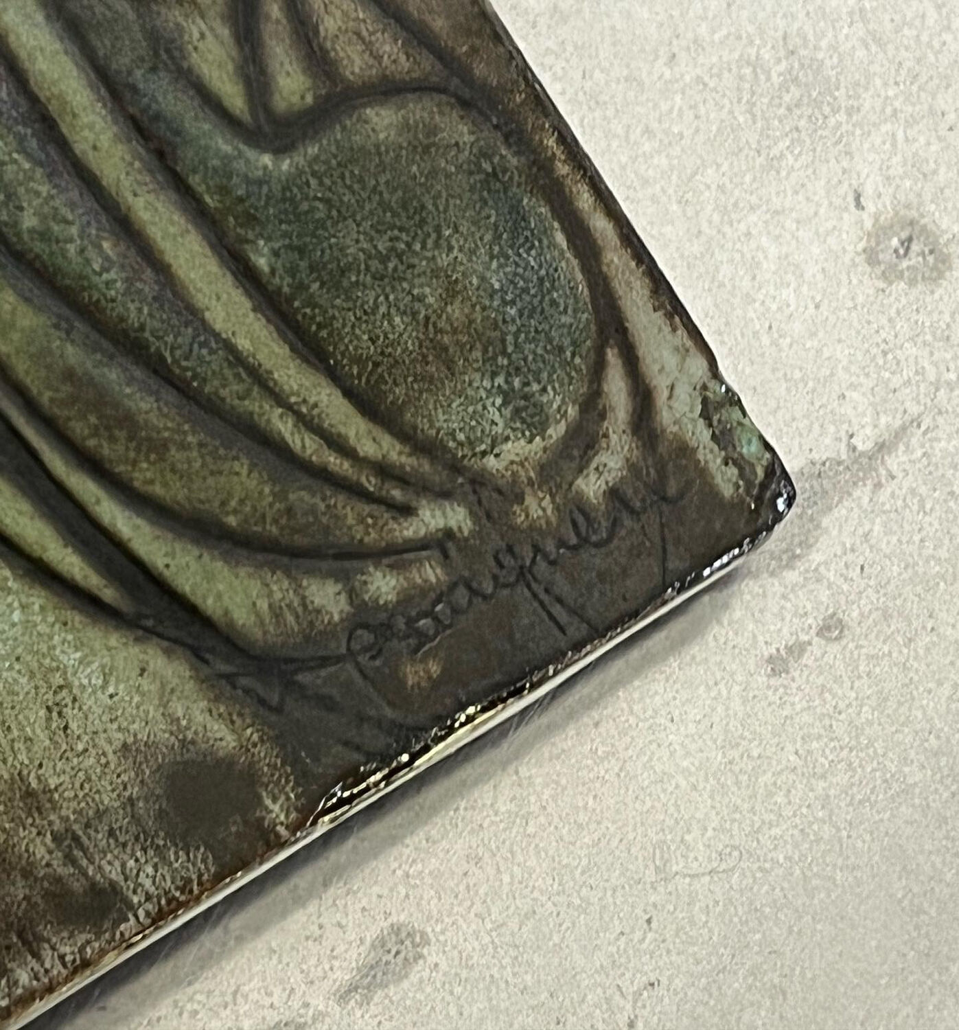 Framed ceramic plate Paul Quéré