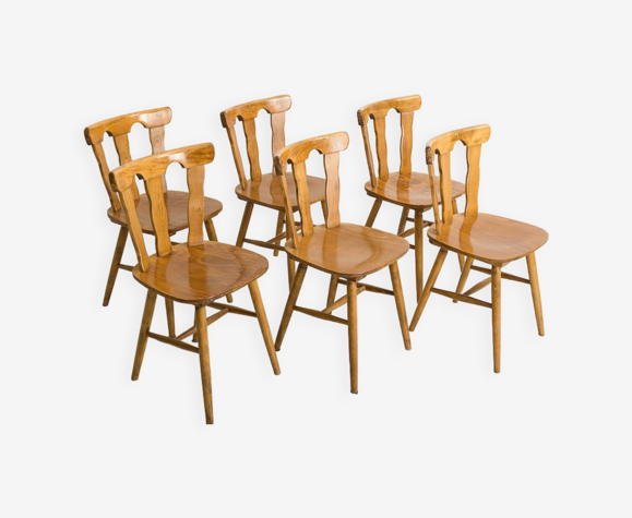 Lot de 6 chaises bistrot, style Alsacien | Selency