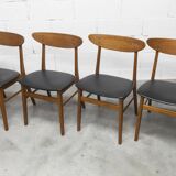Set of 4 Farstrup Mobler chairs model 210 Danish Scandinavian 1960