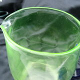 Old uraline blown glass pitcher late nineteenth