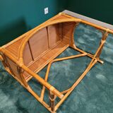 Vintage bamboo and rattan desk
