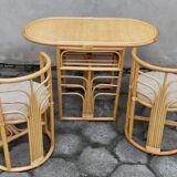Rattan set, 1980s