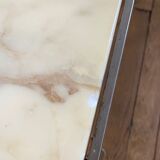 Marble and brass coffee table