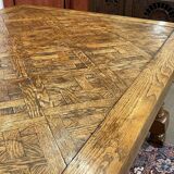 Table de château extensible en chêne des années 1930