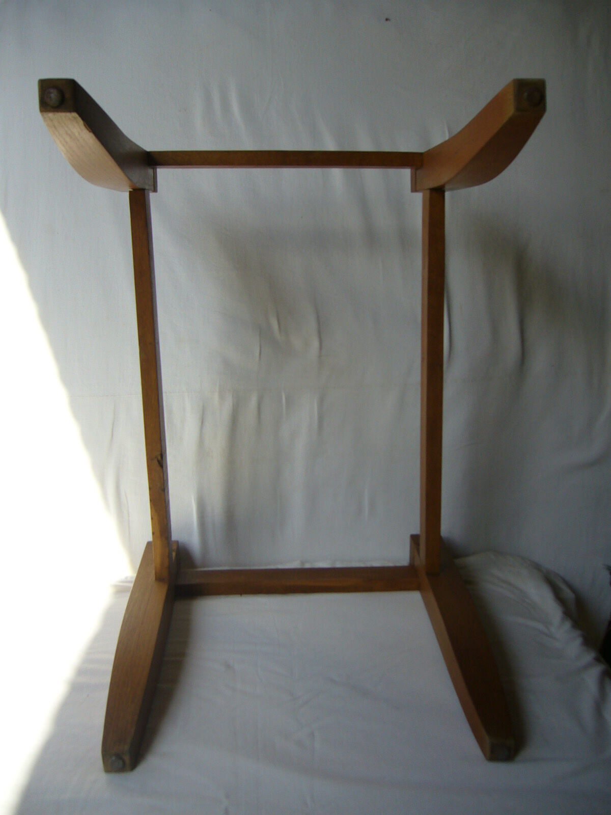 Wooden coffee table with glass tray 70s/80s
