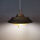 Lampe à suspension en laiton massif années 1970 Danemark