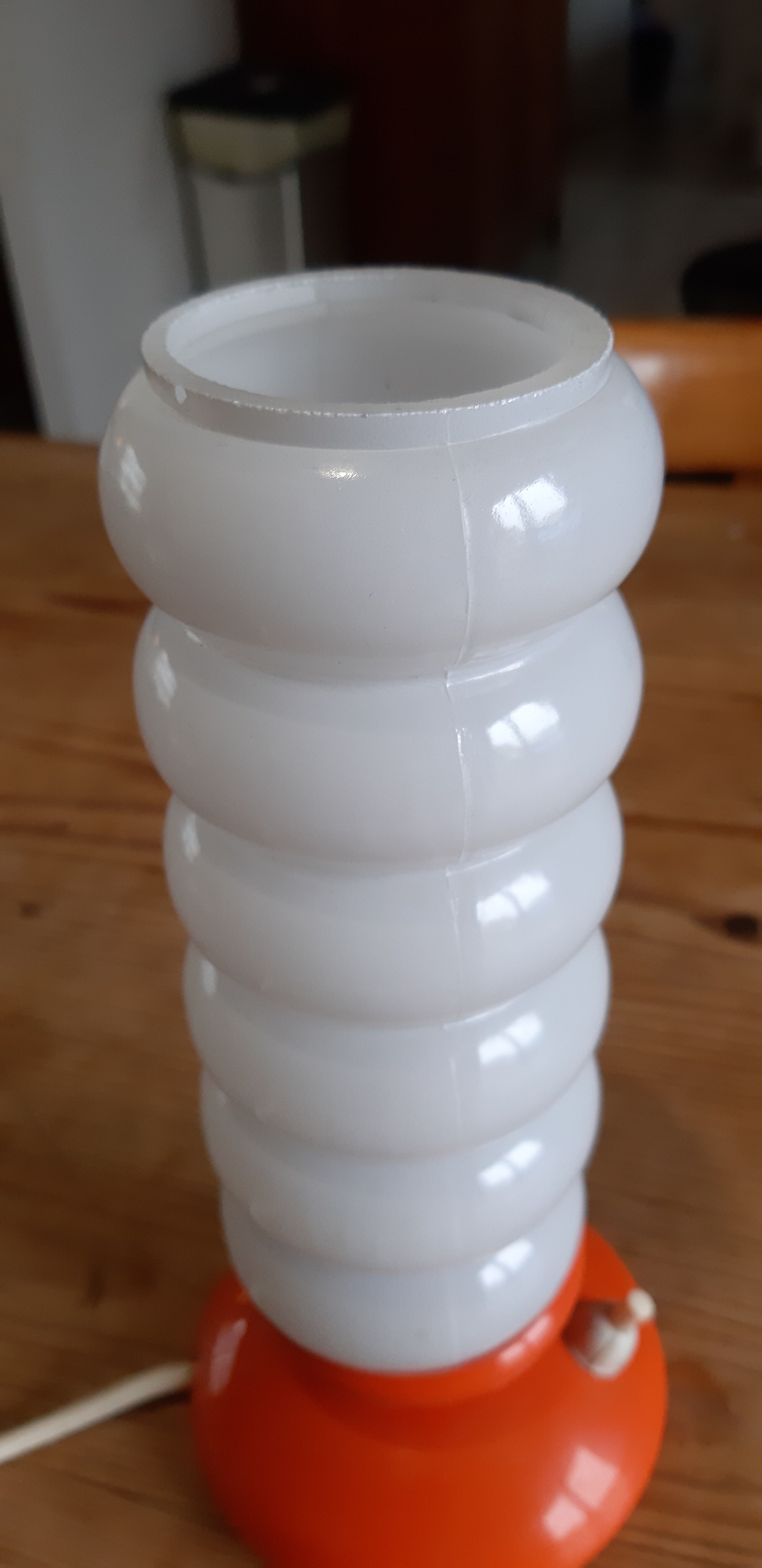 Lampe vintage opaline blanche