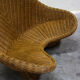 Meditation lotus armchair rattan braided 70s