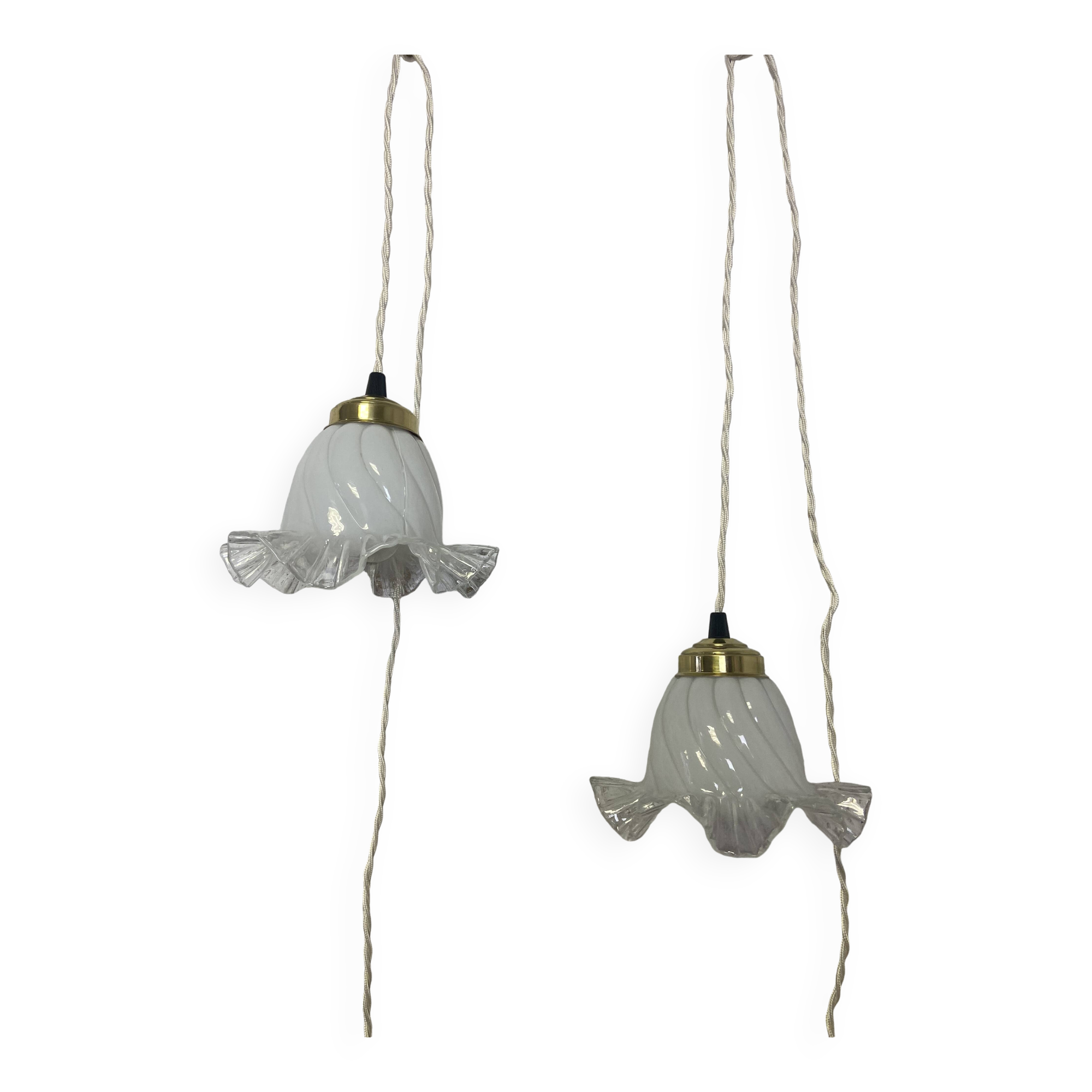 Paire de baladeuses tulipes vintage