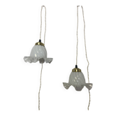 Pair of vintage tulip lamps