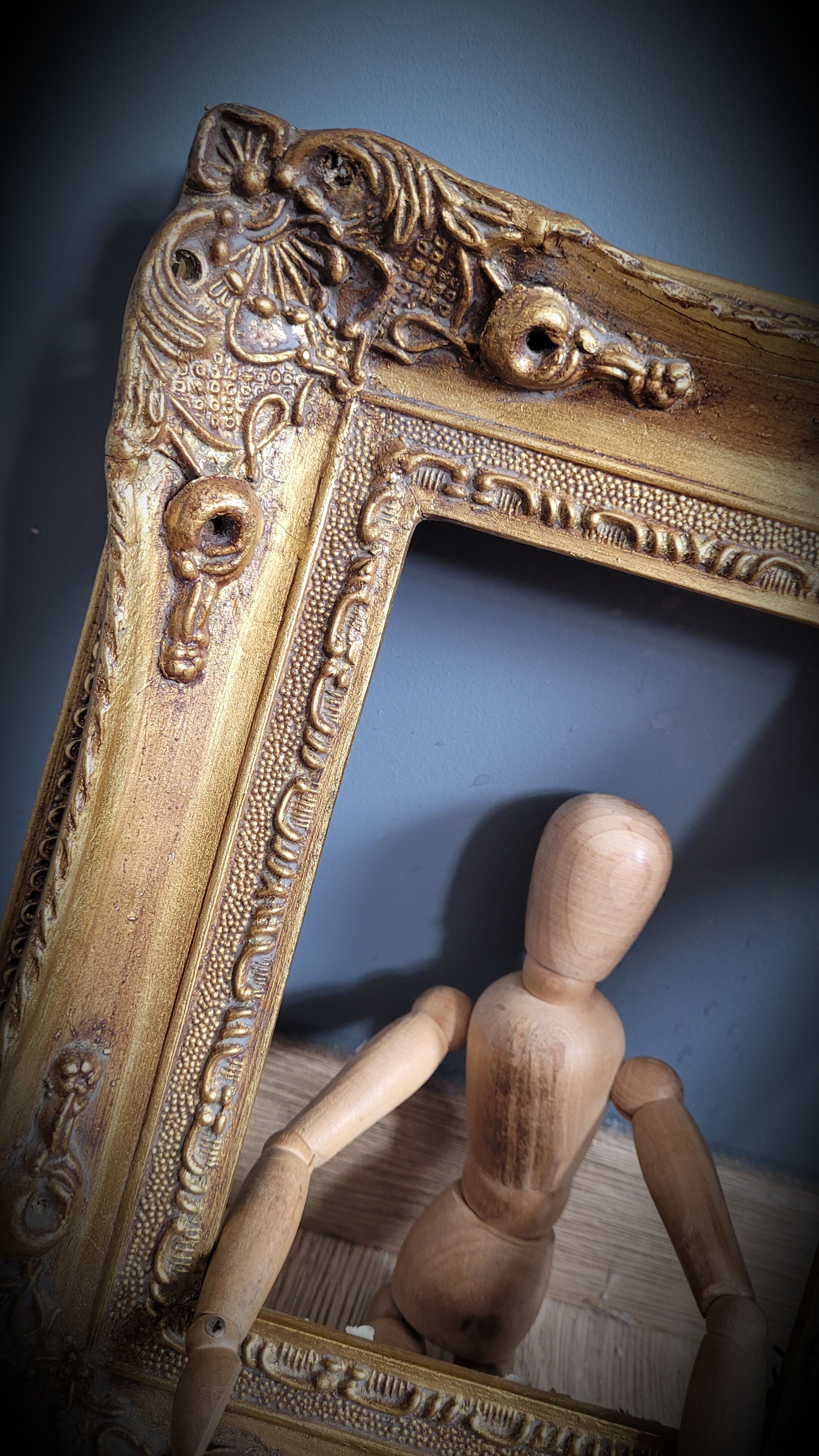 Golden baroque frame