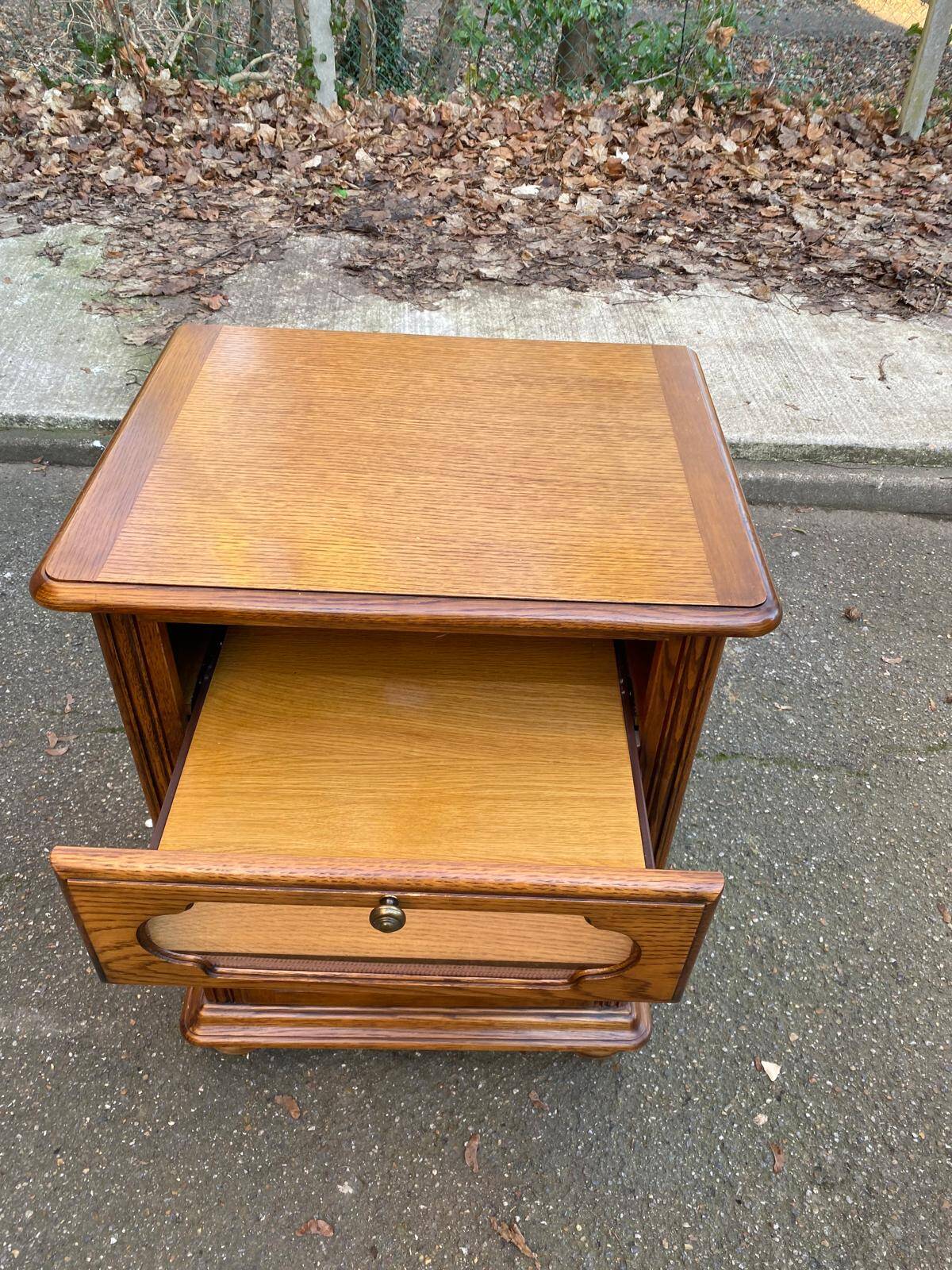 Louis XIV solid oak commode confiturier from the 20th century, 63x50cm.