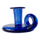 Persian blue blown glass candle holder