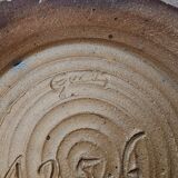 Stoneware vase with Art Deco geometric motifs signed Roger GUERIN