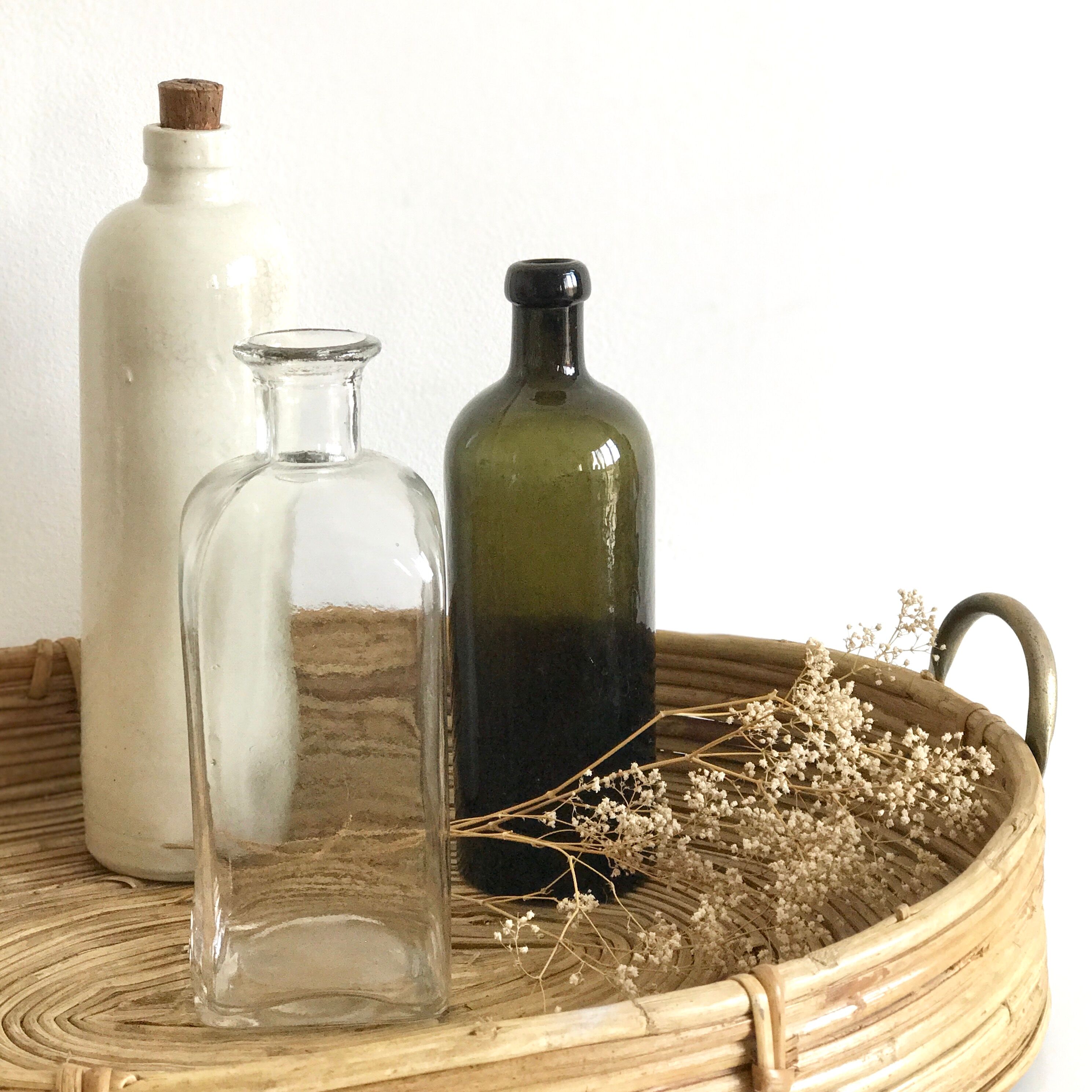 Flacon carafe en verre transparent