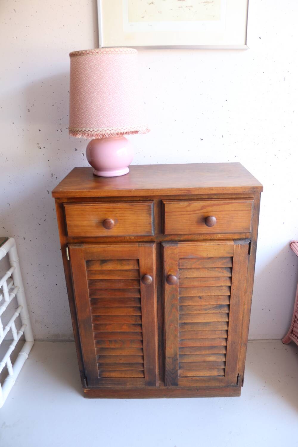 Small vintage wooden sideboard