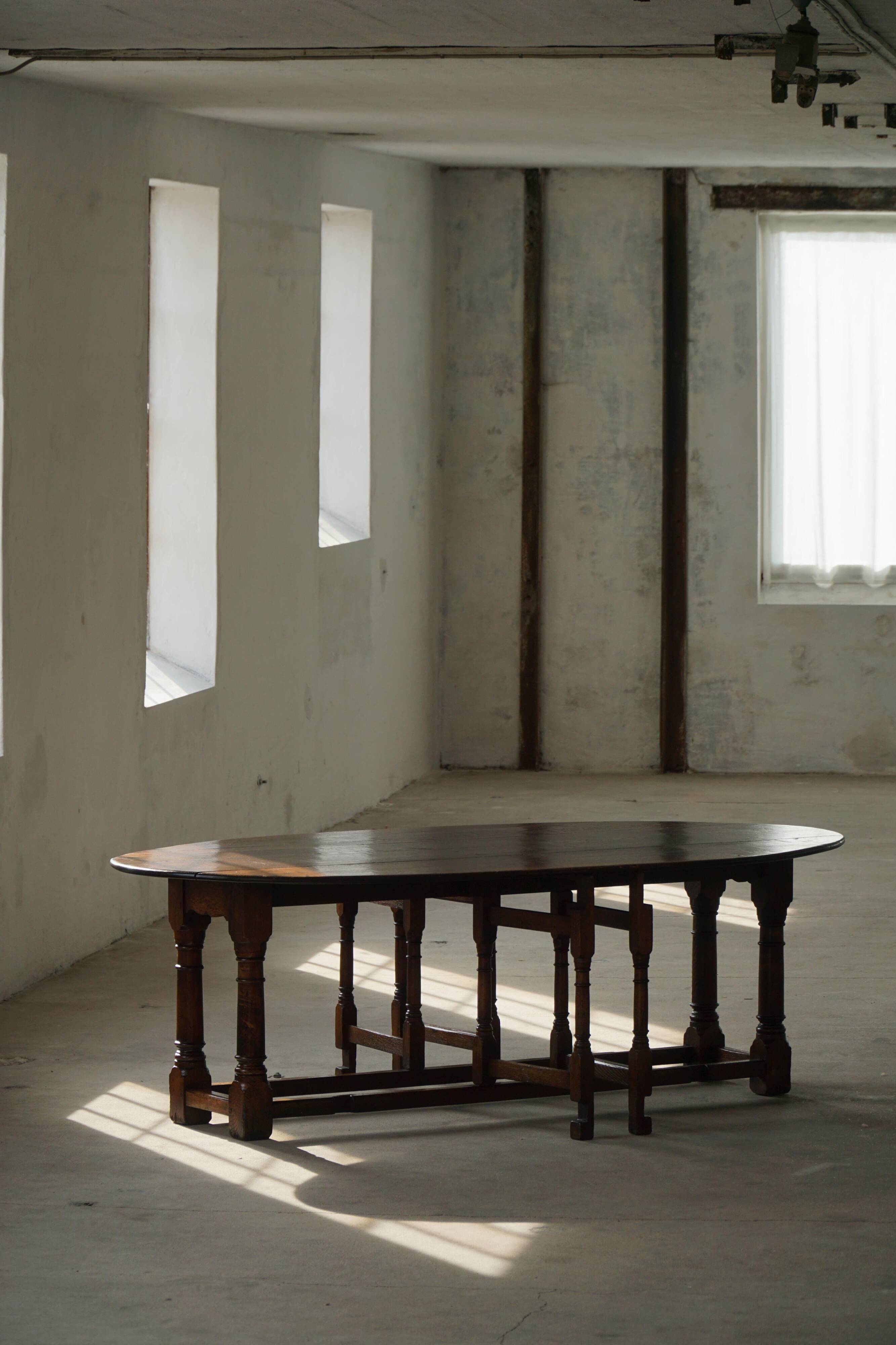 Grande table de salle à manger / console moderne française, milieu du 20e siècle