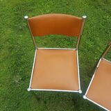 Collomb 70 chrome and skai chairs