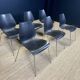 Ensemble de 6 chaises Maui noires par Magistretti pour Kartell années 2000 Italie