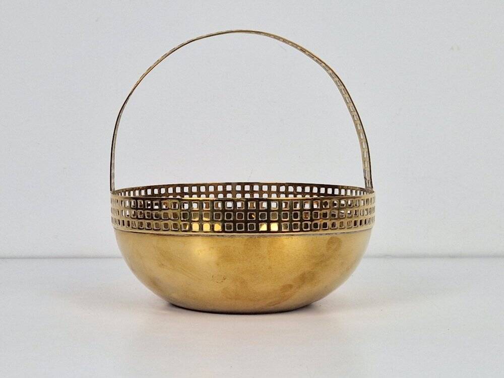 Art Deco Brass Bowl by Fischer Göppingen, 1920s