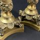 Pair of gilt and chiseled bronze candlesticks from the Restoration period