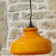 Suspension en opaline orange 70s