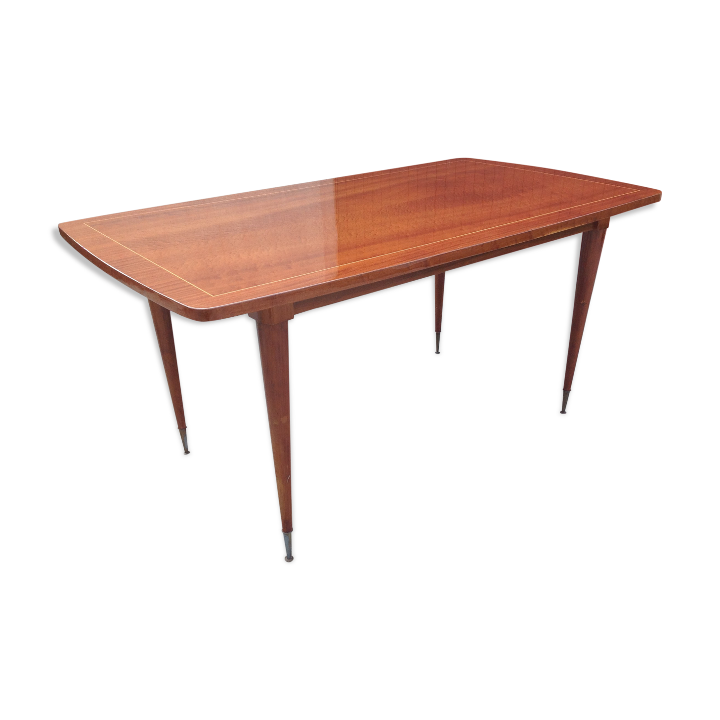 Rectangular marquetry table